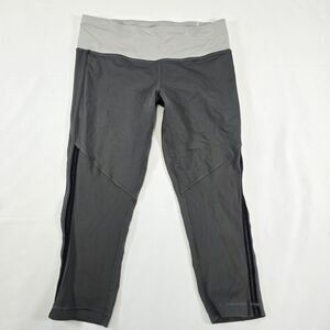 Lululemon Women's Black Gray Race With Grace Crop Leggings Size 6